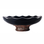 mango wood oval serving bowl