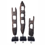 Wooden Set of Three Sculptures