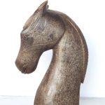 Wooden Museum-inspired Horse Head Sculpture