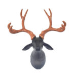Wooden Reindeer Head Sculpture