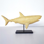 Hand-Carved Wooden Shark Sculpture