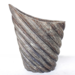 Wooden Boat Shape Vase