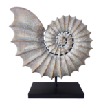 Wooden Spiral Shell Figure Vase