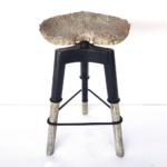 rustic wooden bar stool seating